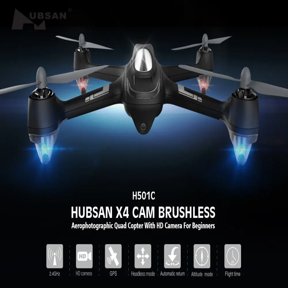  Original Hubsan H501C X4 Brushless Cam Drone With 1080P HD Camera GPS Altitude Hold Mode RC Quadcop