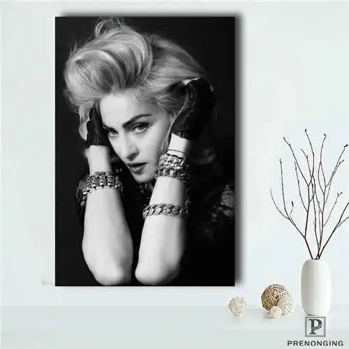 

Custom Madonna (2)Poster tree art Printing Posters Cloth Fabric Wall Art Pictures For Living Room Decor#18-12-05-65