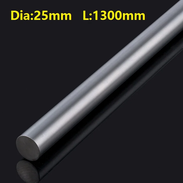 4pcs/lot 25mm linear shaft 1300mm long 25x1300mm hardened chromed plated shaft steel rod bar for 3D printer parts