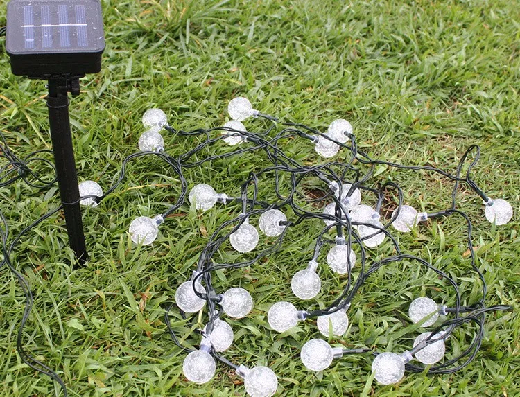 Waterproof Garland Led Christmas String Light 6m 30LEDs Crystal Ball Solar Powered Led Fairy Lights String for Outdoor Lighting  (1)