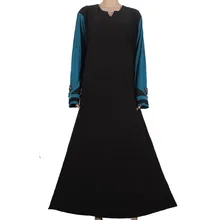 Muslim dress abaya hijab kaftan Islamic clothes for women delicate embroidery kaftan long abaya muslim dress blue 55A13FPZ750