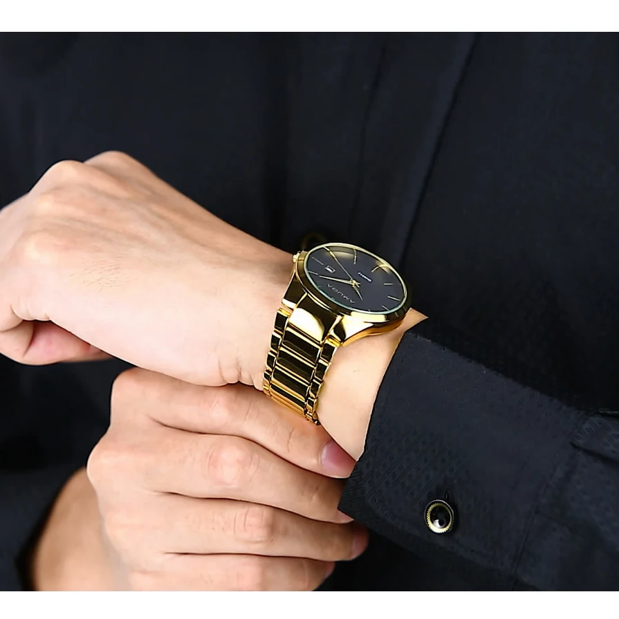 Prix pour Amuda D'or Relogio Masculino hommes de montre de luxe célèbre marque Montre-Bracelet En Acier Plein D'affaires Affichage de la Date Hommes Or Quartz Montre Prix pour Amuda D'or Relogio Masculino hommes de montre de luxe célèbre marque Montre-Bracelet En Acier Plein D'affaires Affichage de la Date Hommes Or Quartz Montre
