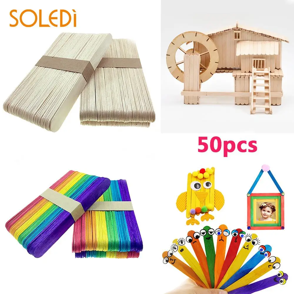 Koop Cake Tools Timber Sticks Lollipop Sticks Ijslollystokken Praktische Ijs Sticks 50 stks zak Milieu Cre euml;ren Art