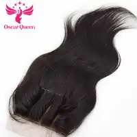 4x4 Straight Silk Base Closure Bleach Knots Brazilian Human Hair Lace Closure Like Real Toupee With Baby Hair Free Middle 3 Part