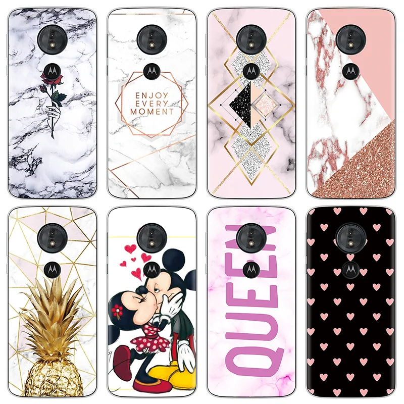 

Marble Cover For Motorola G3 G7 Power C E4 E5 G4 G5 G5S G6 Plus Play For Motorola E5 Play Go Z Z2 Z3 Play Queen Pattern TPU Case