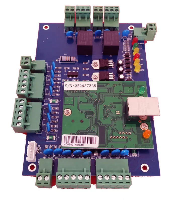 Две двери доступа к панели управления контроля доступа доска TCP/IP две двери Система контроля доступа с источника питания, sn: L02_set