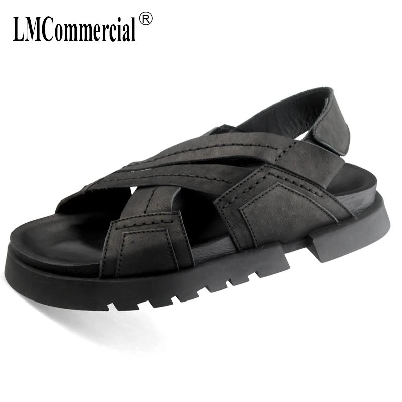 

men's summer Genuine Leather Rome sandals Sneakers Men Slippers Flip Flops casual Shoes beach outdoor anti-skid cowhide male