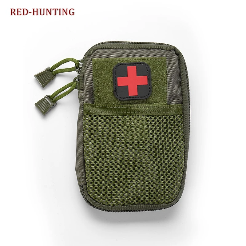 

MOLLE Tactical Bags EDC Army Fan Sports Waist Bag w/ Red Cross Stickers Military Combat Pocket Hunting Bag