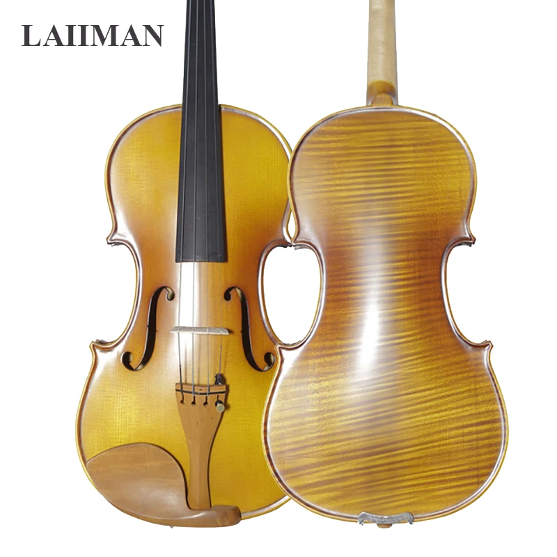 

Brand New Antique Violin Handmade Natural Stripes Maple Violino Fiddle 4/4 3/4 Single Board Backplate Musical Instrument