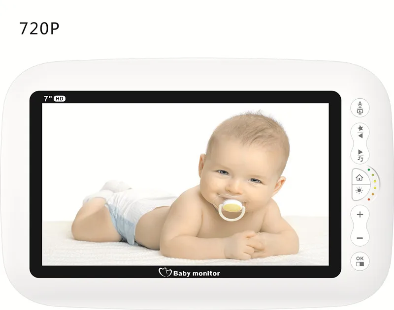 Monitor do Bebê sem Fio com Dois Monitor do Bebê Câmera Digital ir Visão Noturna Intercom Babá Vídeo Suporta Tela Dividida 720 p hd 7 Mod. 89836 3 sem fio com dois câmera digital ir