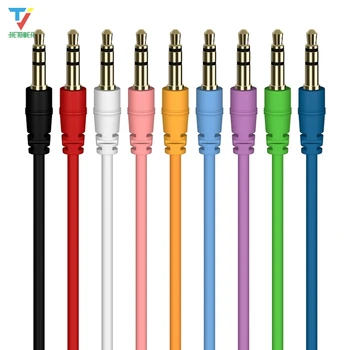 

500pcs/lot Disposable for car color AUX audio cable 3.5 Grinding Audio Cable car music player to connect MP3 for Samsung iphone