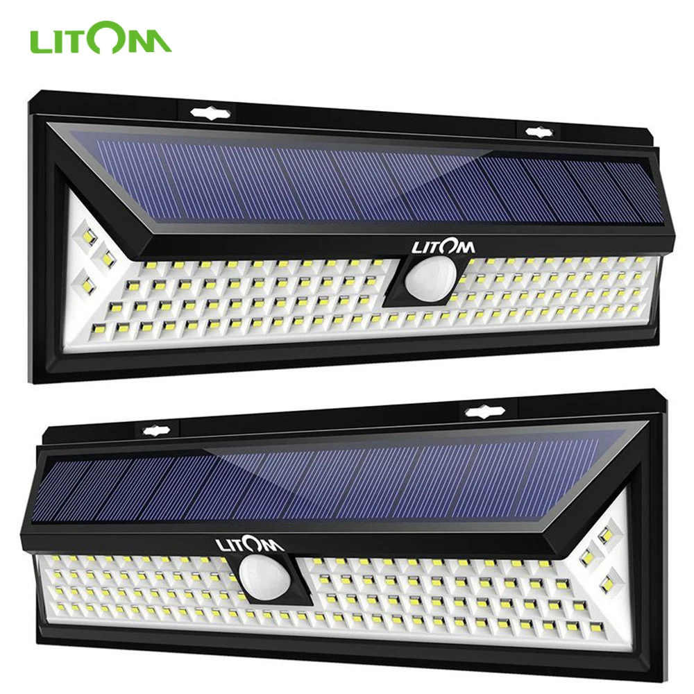 2 Упак. LITOM 102 LED Солнечный Свет наружный супер яркий датчик движения безопасности