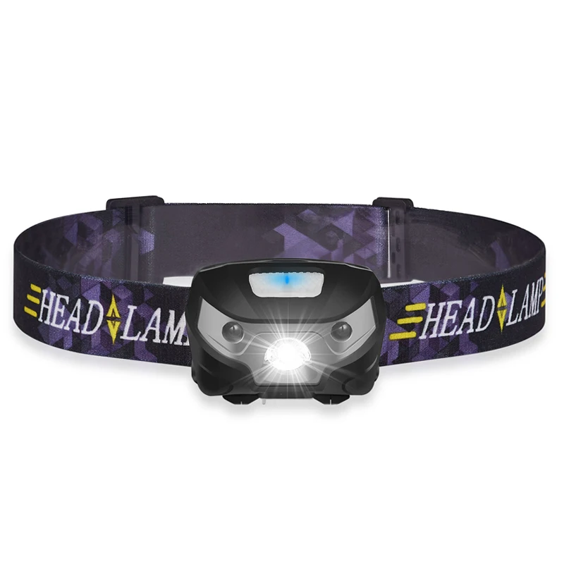 Mini Rechargeable LED Headlamp Body Motion Sensor Headlight Camping Flashlight Head Light Torch Lamp with USB Fishing Sports Wat | Лампы и