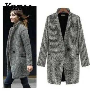 

Xnxee Design a new winter 2018 grey coat dust coat female medium long-term large European fashion Xnxee