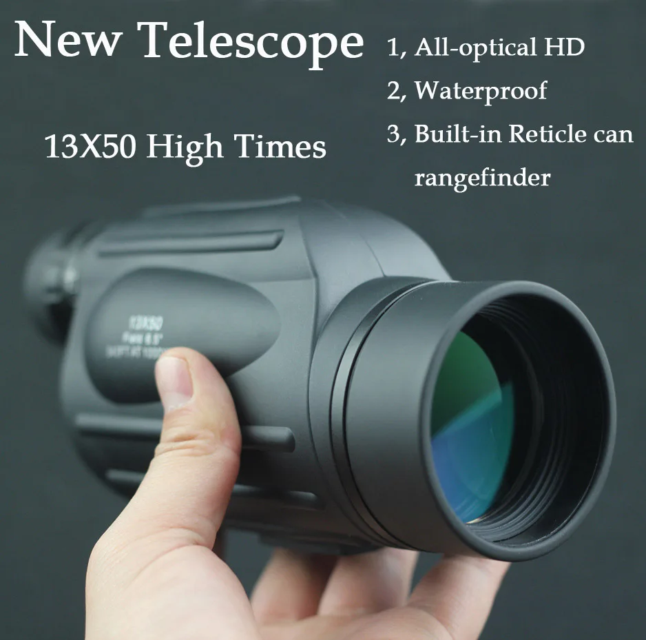 

New high times waterproof Range Finder telescope Distance Measuring FMC Monocular Telescope binoculars with Reticle for hunting
