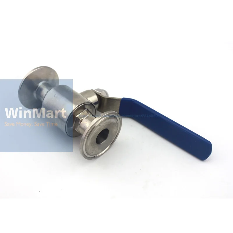 

1pc 3/4" 19mm 304 Stainless Steel Sanitary Ball Valve 1.5" Tri Clamp Ferrule Type For Homebrew Diary Product