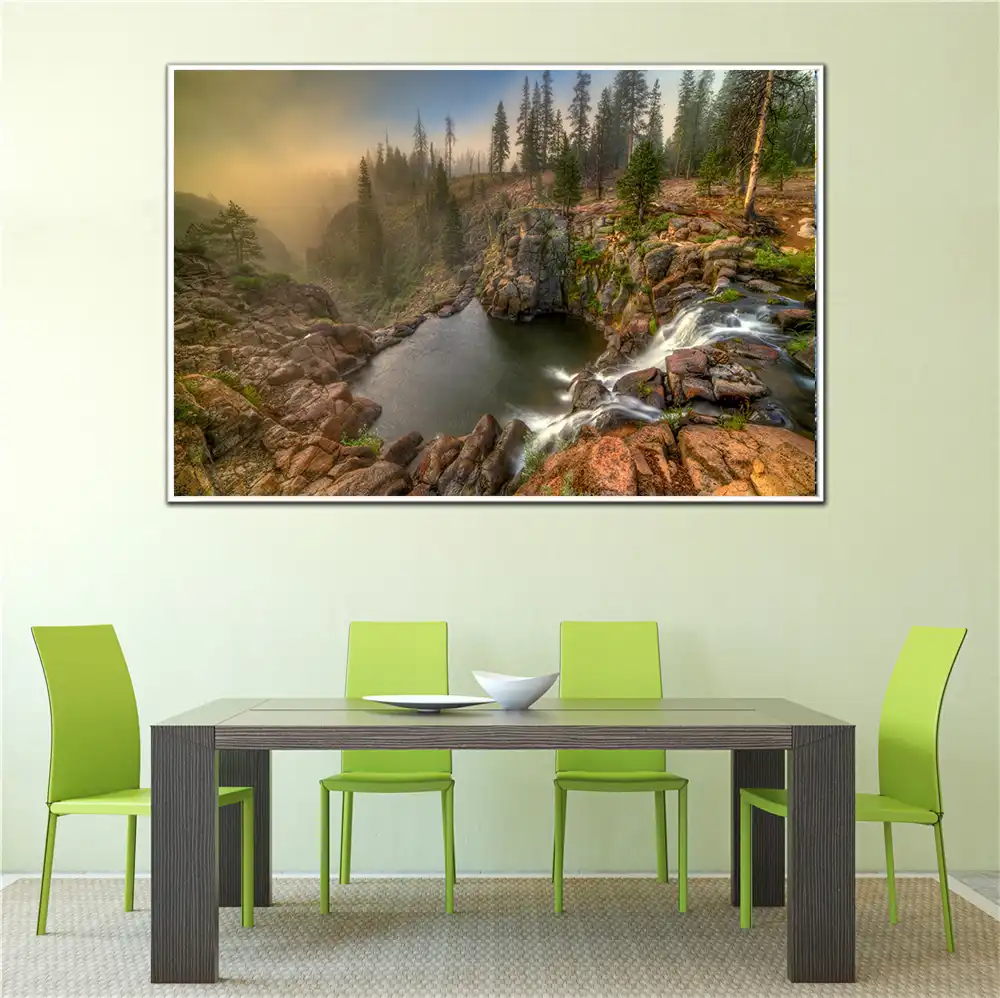 Beauty Poster Natuur Landschap Waterval Mountain Lake Bos Jungle Canvas  Schilderij Muur Foto Voor Woonkamer Home Decor|Schilderij & Schoonschrift|  - AliExpress