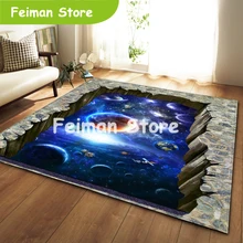 Ковры север мягкие фланелевые 3D печатные ковры салон Галактическое пространство автомобильные коврики противоскользящие большие ковры для Декор в гостиную