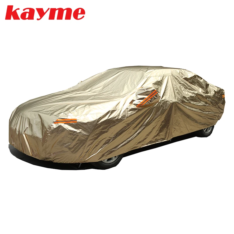 

Kayme aluminium Waterproof car covers super sun protection dust Rain car cover full universal auto suv protective for vw toyota