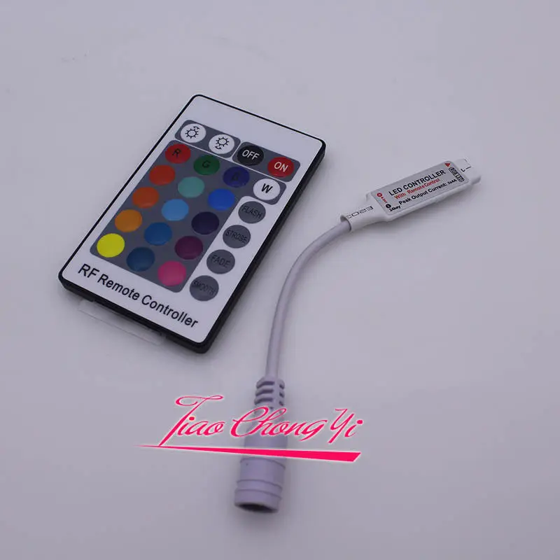 10 шт. 24-кнопочный мини RGB RF светодиодный контроллер 5-24 В диммер для светодиодной
