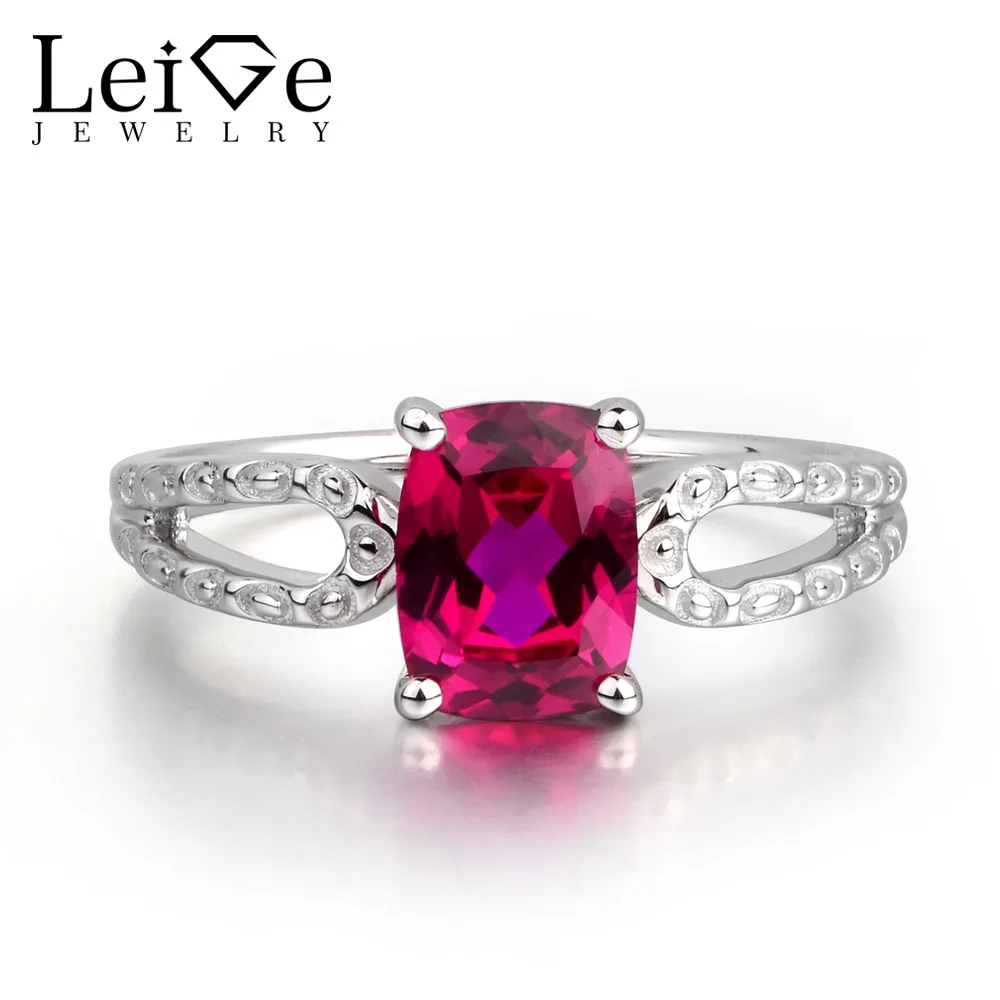 Лаборатория leige ювелирные изделия драгоценный красный рубин Подушка Обручение Винтаж кольца с камнем, соответствующий месяцу рождения июл... Лаборатория leige ювелирные изделия драгоценный красный рубин Подушка Обручение Винтаж кольца с камнем, соответствующий месяцу рождения июл...