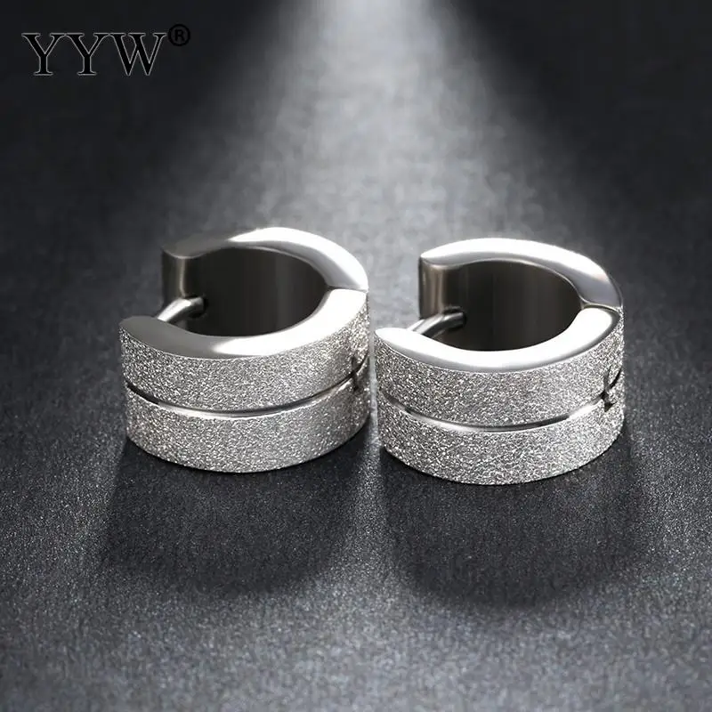 Mini Hoop Earrings for Men Punk Stainless Steel Huggie Small Earrings