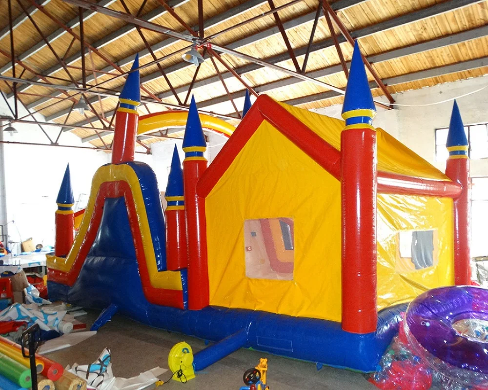 

Large Outdoor Bouncy Castle Slide Game Park Free Blower