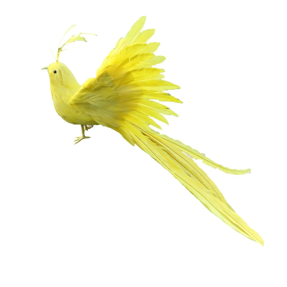 

Imitation colorful feather bird props wedding party household decoration photo