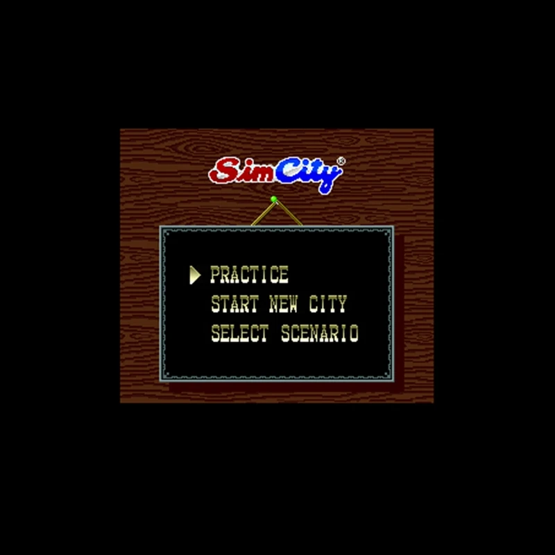 Игровая карта для игроков из США Sim-City NTSC 16 бит 46 контактов большая серая |