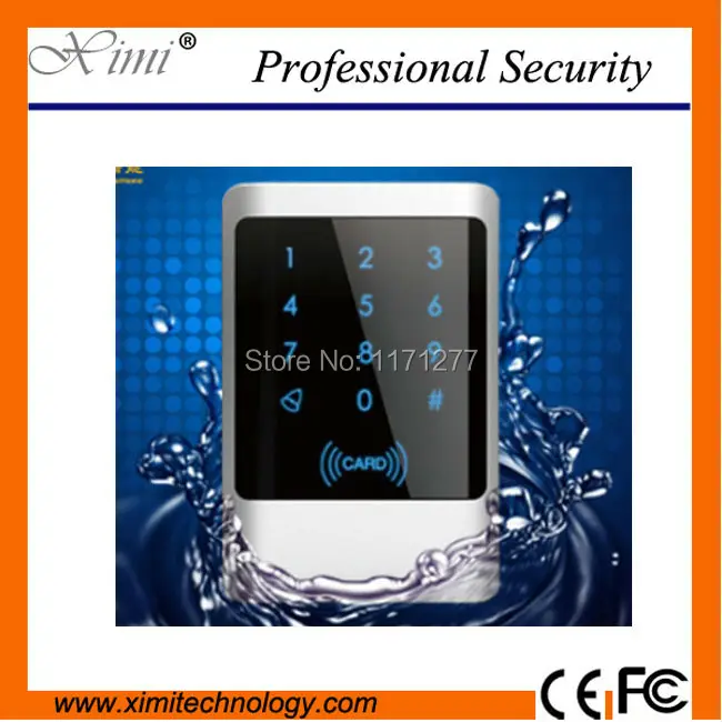 

IP65 touch screen metal Weigand34 reader 13.56Mhz smart access control card reader proximity IC MF card reader