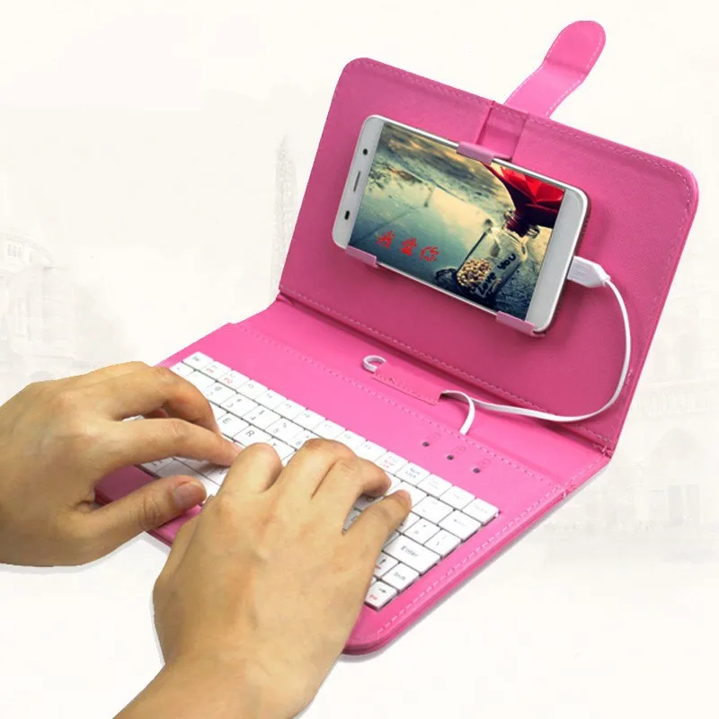 imágenes para Para el Sistema Android Móvil Caja Del Teléfono Teclado USB Teclado de LA PU Del Tirón Del Cuero Universal Para Samsung note5 imágenes para Para el Sistema Android Móvil Caja Del Teléfono Teclado USB Teclado de LA PU Del Tirón Del Cuero Universal Para Samsung note5