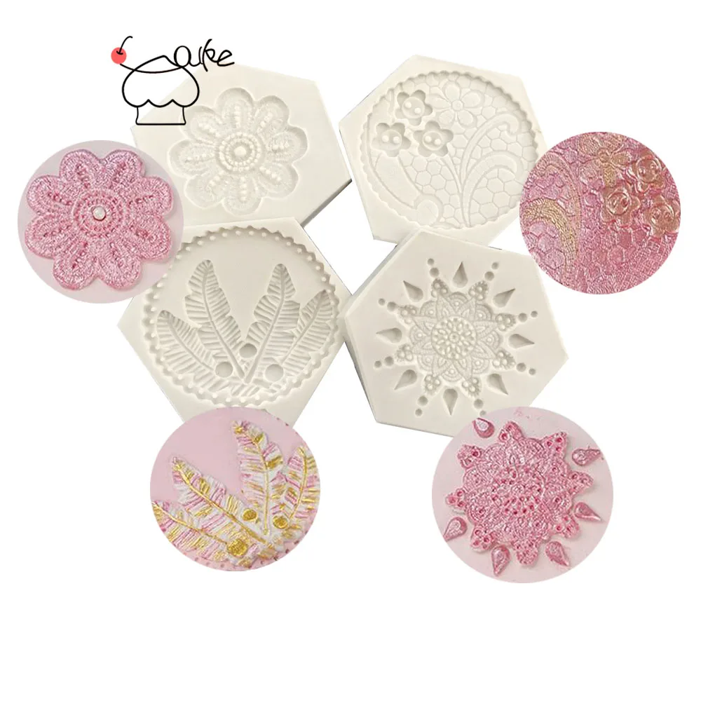

Aouke MoldsFour different flower types mold fondant mold cake decorating tools chocolate gumpaste mold