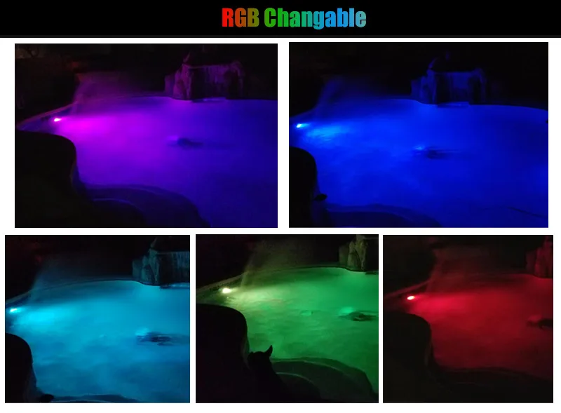 Bajo el agua llena de resina RGB LED piscina luz IP68 PAR56 pared LED piscina 35 W 42 w 12 V piscinas de Spa estanque