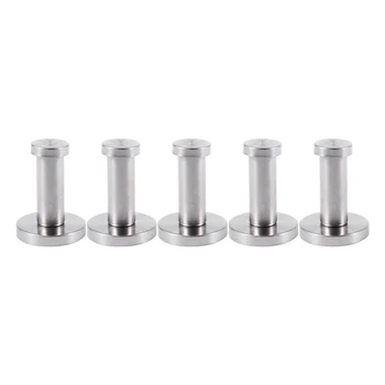 

Bathroom door wall clothes handbag bag hook clamp 16x53mm 5 pcs