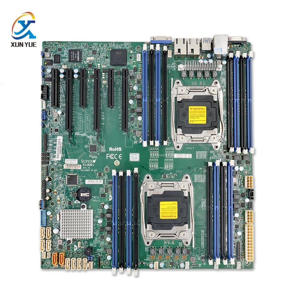 For Supermicro X10DRI Original Used Server/Desktop Motherboard Dual CPU C612 Socket R LGA 2011-3 DDR4 ECC E5-2600 V3 V4 lga 2011 x79 series motherboard soldering cpu socket r with tin balls