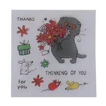 Colorful Cartoon Animal Flower Transparent Clear Stamp DIY Silicone Seals Scrapbooking Handbook Making Photo Album Decoration