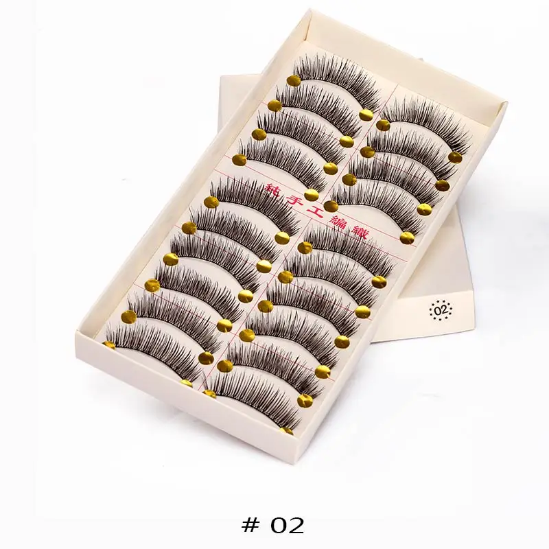 

02 false eye lashes natural long make up fake eye lashes makeup beautiful false eyelashes hand made fake lashes thick eyelashes
