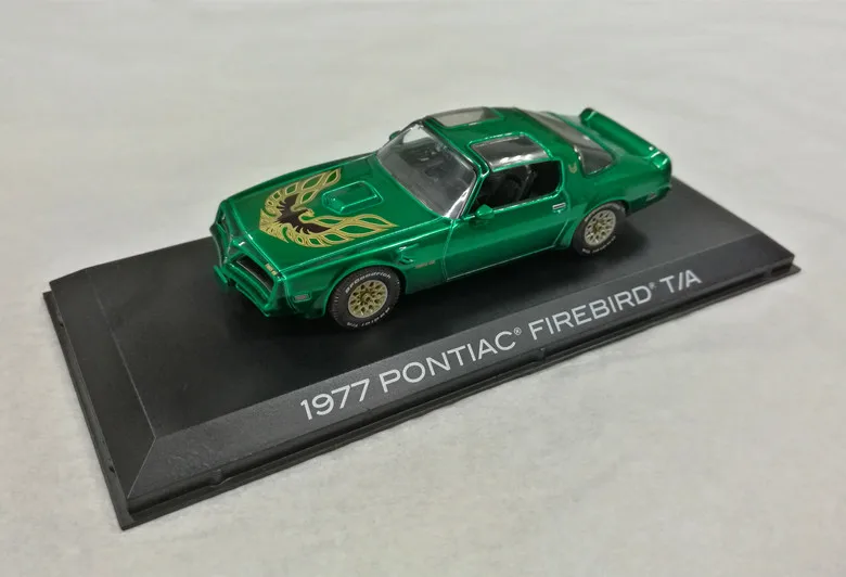 Зеленый светильник 1:43 1977 PONTIAC Жар-птица T/A бутик сплав автомобиль игрушки для детей Детские игрушки Модель оригинальная коробка