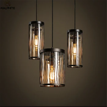 

Nordic Iron Retro Pendant Lights Restaurant Industrial Decor Pendant Lamp Cafe Bar Hanging Cylindrical Lighting Luminaire