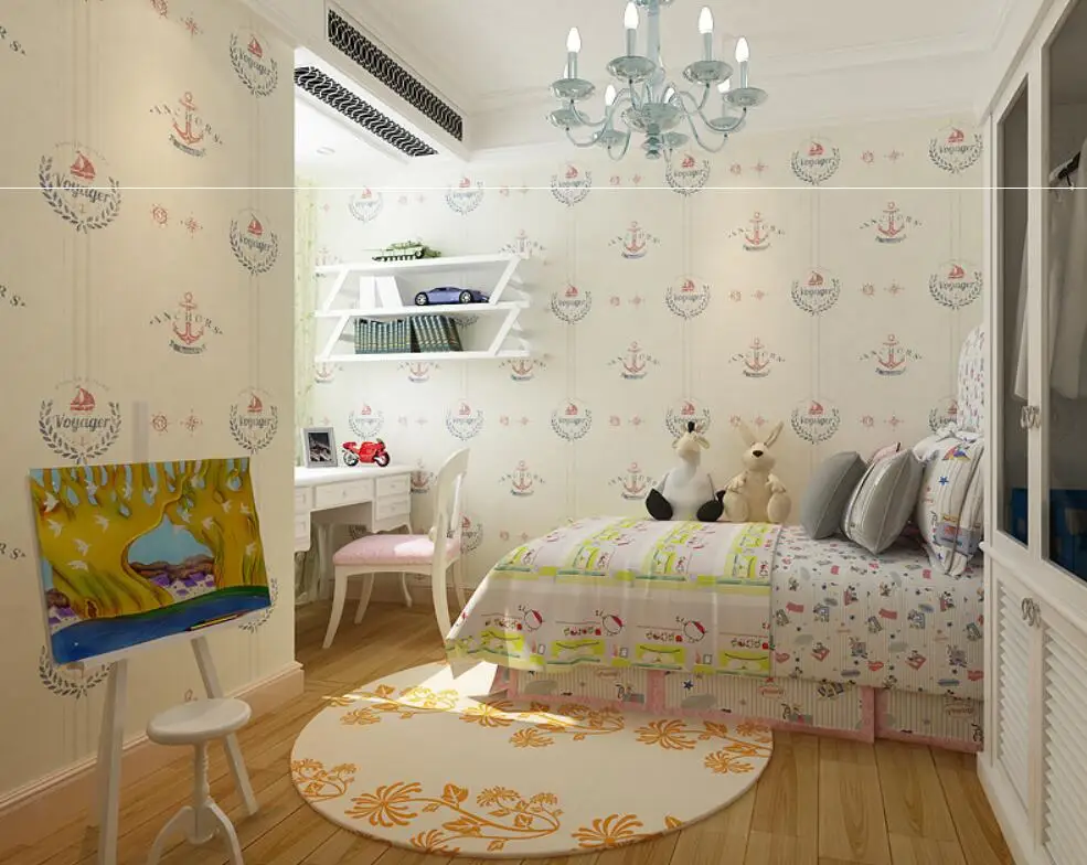 Beibehang в британском стиле морской якорь мальчик спальня обои для стен 3 d детская комната Детский сад обои home decor