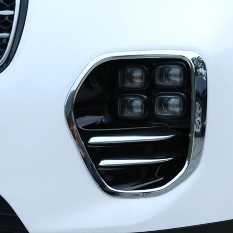 

Free Shipping High Quality ABS Chrome Front Fog lamps cover Trim Fog lamp shade Trim For KIA Sportage LX KX5