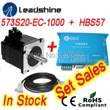 Set sales Leadshine Hybrid Servo Motor 573S20-EC (with 1000-Line Encoder ) and HBS57 drive (50VDC 8.0A) and encoder cable new mr j3enscbl5m l compatible mitsubishi servo encoder cable 5m one year warranty
