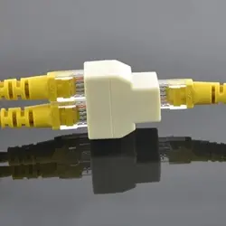 RJ45 CAT5 CAT5E сети Ethernet 1to2 разъем адаптера