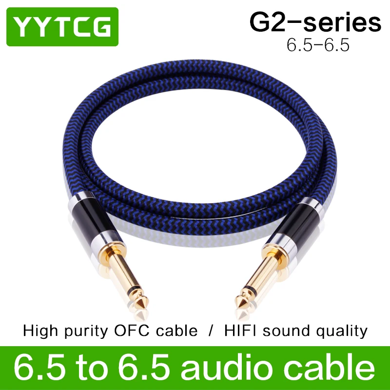 Hi Fi Двойной аудиокабель 6 5 мм 1/4 &quotTS Jack 2 для усилителя микшера электронного