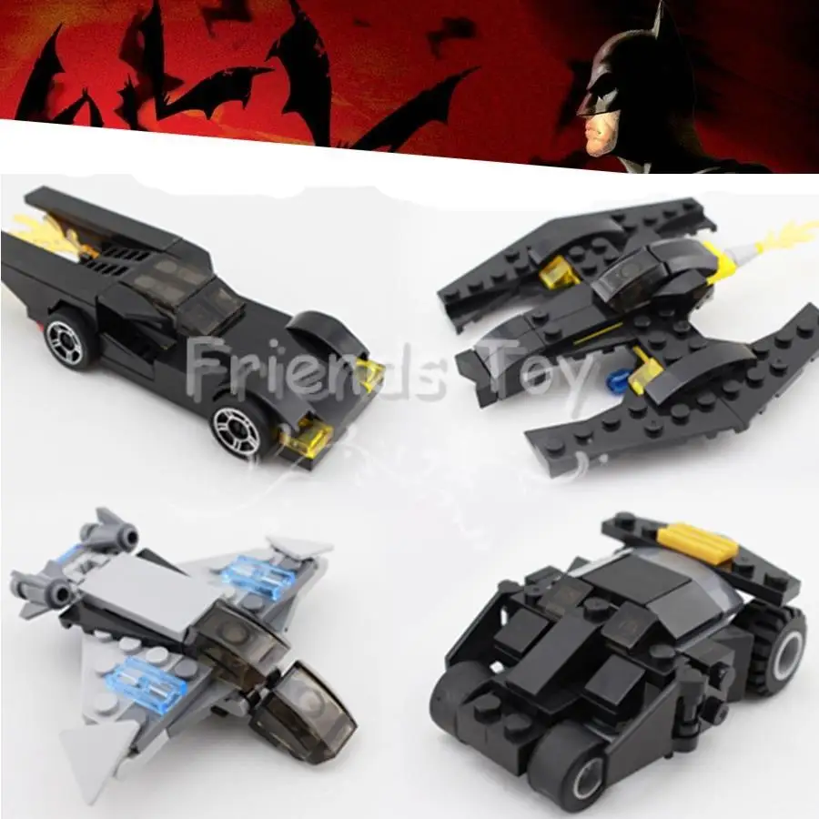 

Batman Chariot Vehicles Batmobile Tumbler Batwing Captain America Marvel Building Blocks Toys