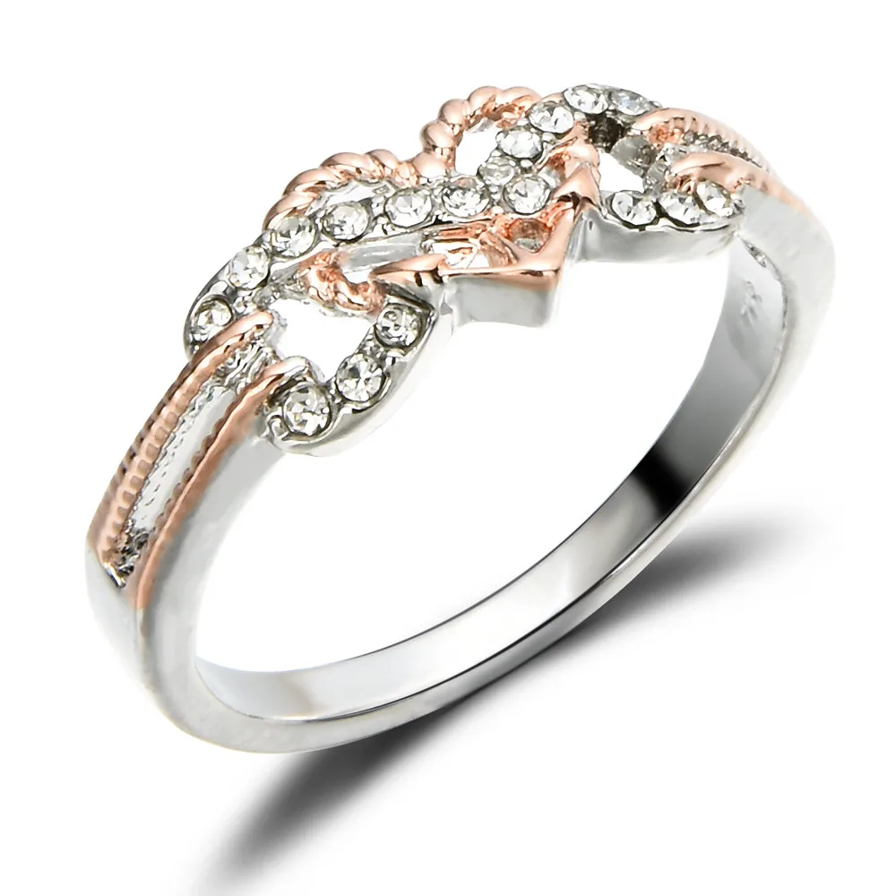 Rose gold rings for women infinity jewelry era