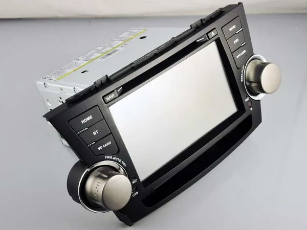 Sale Fit for TOYOTA highlander OTOJETA android 9.1 Wifi car dvd player device tape recorder GPS headunits with green button light 2