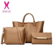 YANXI 2018 Fashion Women Bag Brand Leather Handbags Casual Tote Bag + Shoulder Bags + Chains Crossbody Bags For Woman YANXI 2018 Fashion Women Bag Brand Leather Handbags Casual Tote Bag + Shoulder Bags + Chains Crossbody Bags For Woman