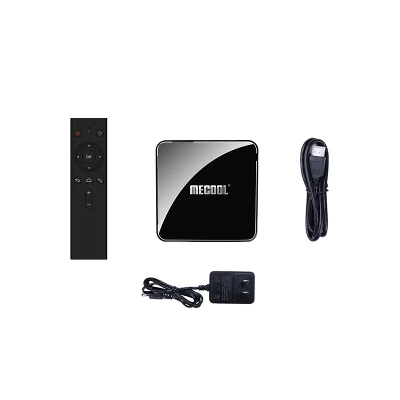 Mecool Km3 Android 9.0 Tv Box Amlogic S905X2 Quad Core 4G Ddr4 64G Rom 2.4G/5G Wifi Bluetooth 4K Atv Smart Set Top Box Voice C