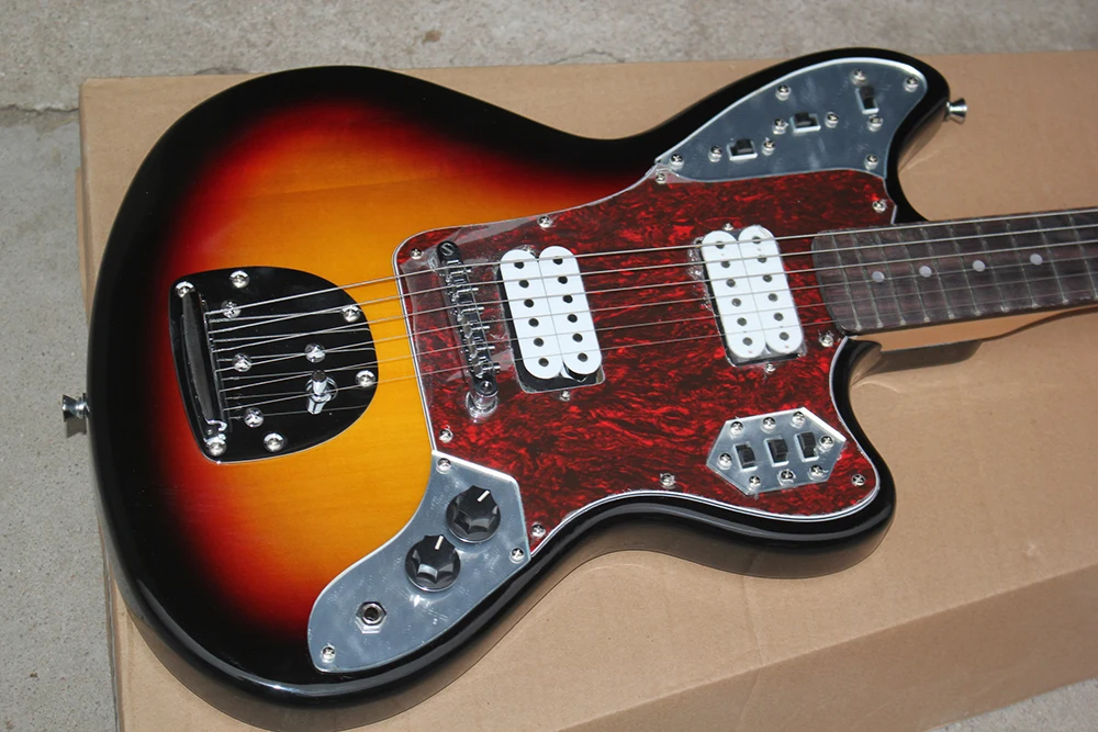 JA гитара Табак Sunburst тело электрогитара с красной черепаховой оболочкой Pickguard